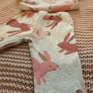 Kids Pajamas with Pink and Brown Bunny Print
